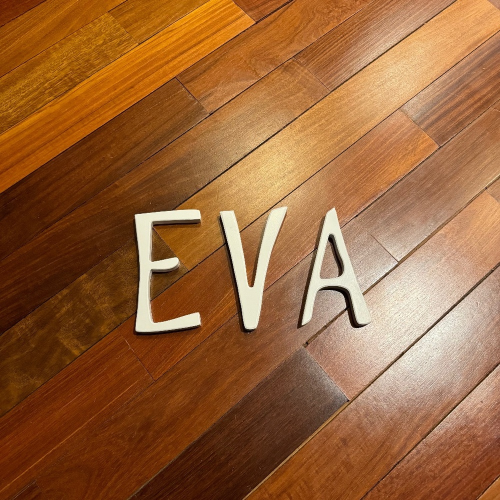 Wooden letters for wall